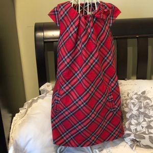Plaid little girls dress